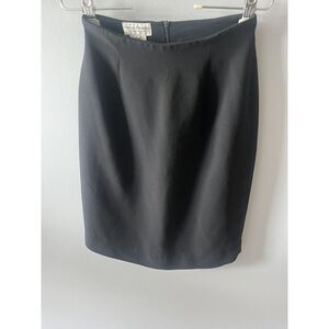 Rena Rowan Women's 6 Lined ‎ Black Skirt Slit Front Professional Or Dress